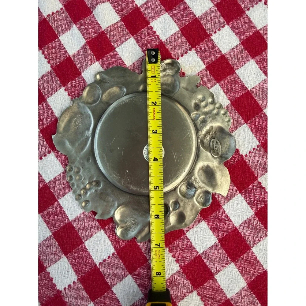WILLIAMS SONOMA Pewter Wine Coaster Plate Candle Holder ETAIN ZINN Made Italy